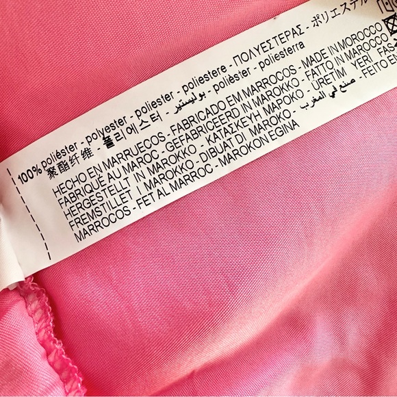 ZARA | NWT SEXY DRAPED SATIN EFFECT DRESS RUCHED TRF (HOT PINK) CRISS CROSS - Picture 15 of 16